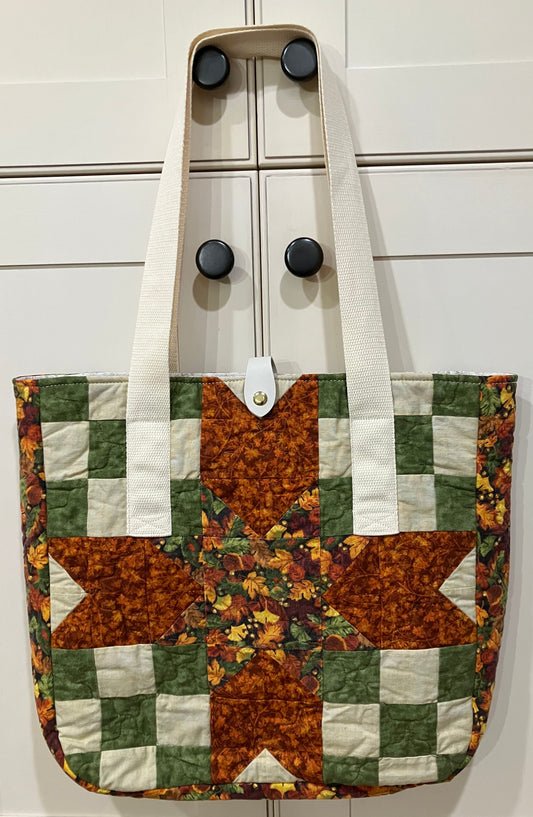 Sawtooth Star Quilt Tote