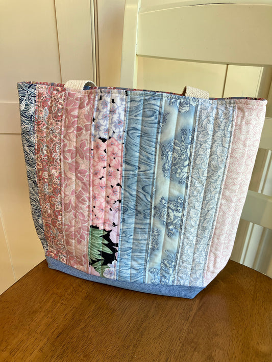 Quilted Butterfly Tote Bag