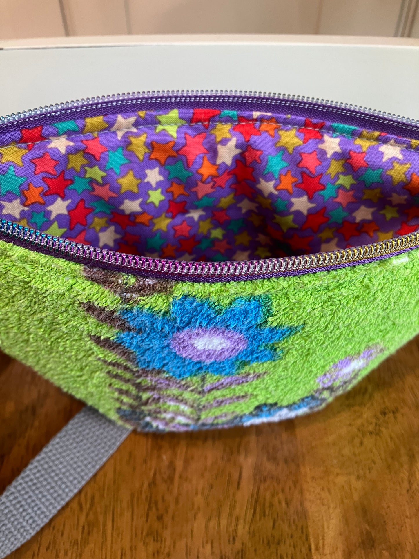Vintage Blue Tiger Cross Body Belt Bag