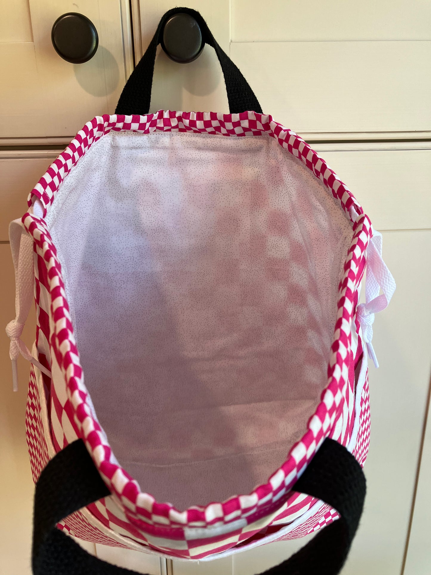 Pink Check Project Bag