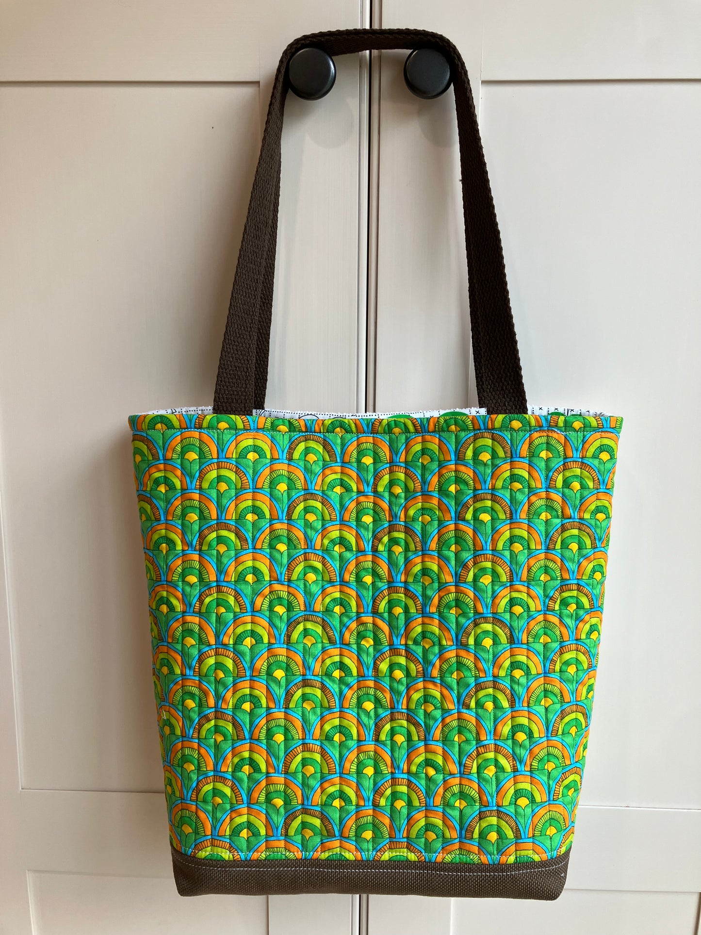 Vintage 1970s Terrycloth Apple Tote