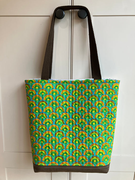 Vintage 1970s Terrycloth Apple Tote