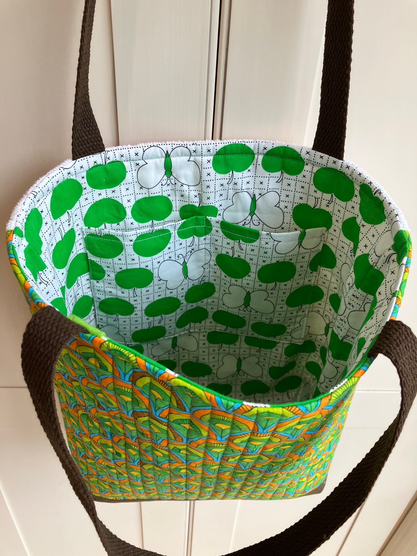 Vintage 1970s Terrycloth Apple Tote