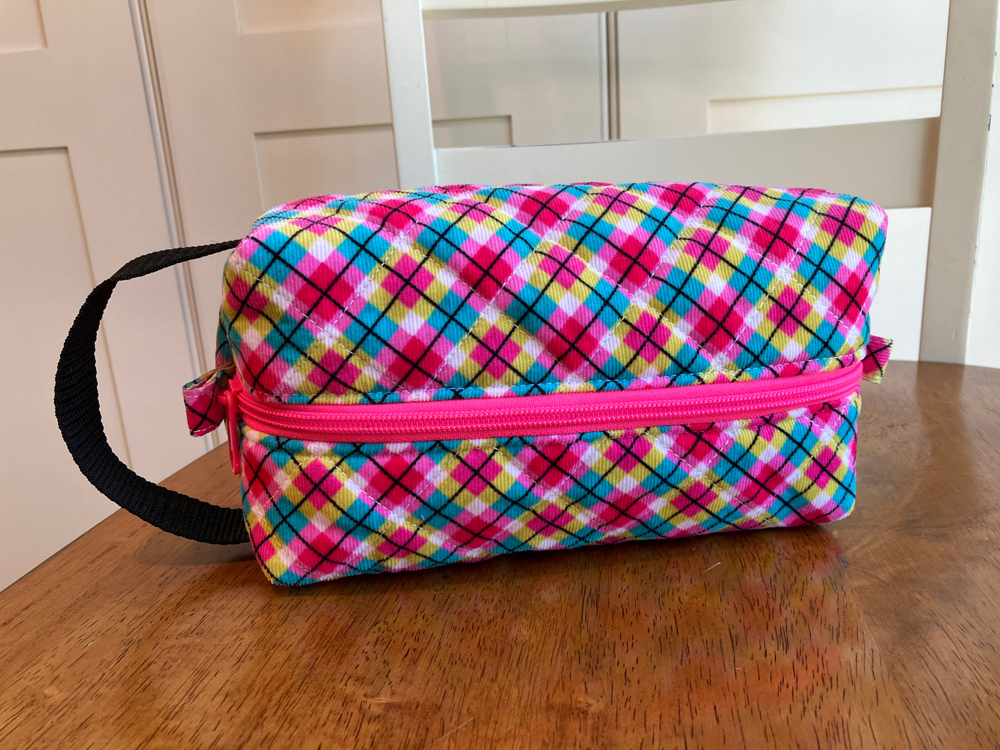 Plaid Corduroy Boxy Bag